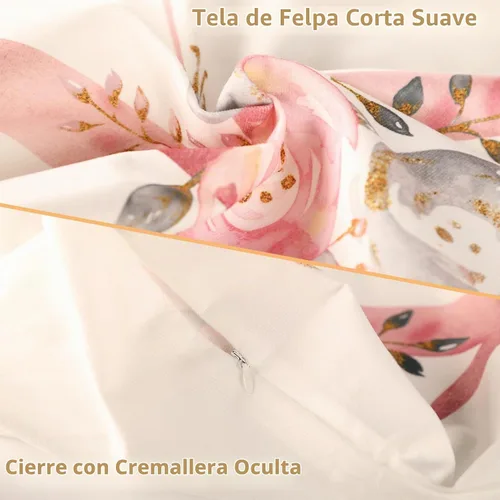 Vista 3 de Fundas de almohada rosa, lindas fundas de almohada decorativas con alfabeto, fundas de cojín cuadradas, protectores de almohada con letras