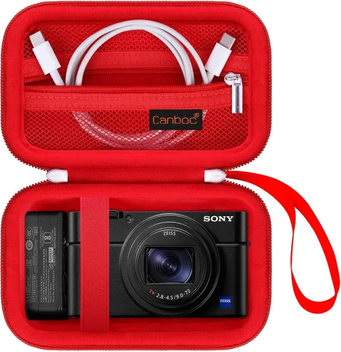 Vista 10 de Canboc Funda de transporte para cámara digital compacta Sony RX100 VII/ RX100 VI/ RX100 V/ RX100 IV/ RX100 III, bolsa para cámara de vlogging tipo