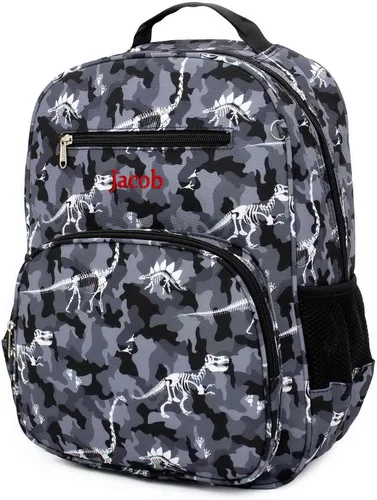 Vista 4 de DIBSIES Mochila personalizada de la colección Adventure, Camuflaje Dinosaurio, Mochila