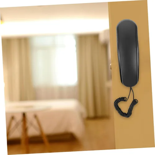 Vista 5 de jojofuny Teléfono Teléfono Fijo Extensión La Llamada Teléfono Pequeño Teléfono Colgante de Pared Teléfono Portátil Teléfono Electrónico