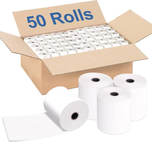 Vista 12 de Rollos de papel térmico de recibo de 2 1/4 "x 50' 50 rollos, papel de recibo sin BPA