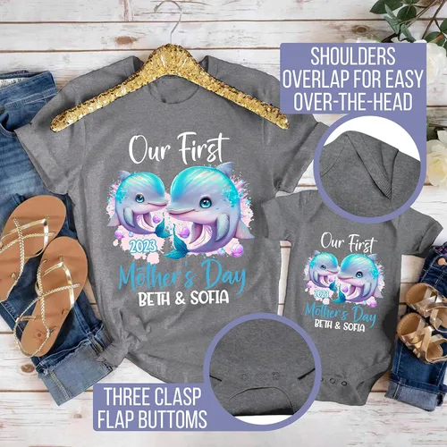 Vista 7 de Zexpa Apparel Juego de camisetas personalizadas para el día de la madre, 7 colores y 9 diseños, camisetas personalizadas para el día de la madre C1