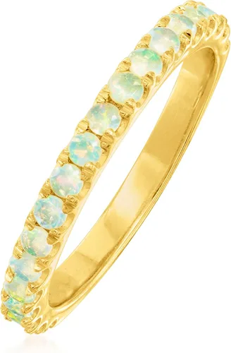 Vista 3 de Ross-Simons Anillo de ópalo en oro de 18 quilates sobre plata esterlina