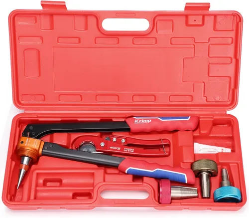 Vista 10 de iCrimp Kit de herramientas de expansión manual con cabezales de expansión de rotación automática, herramienta expansora de mango extensible