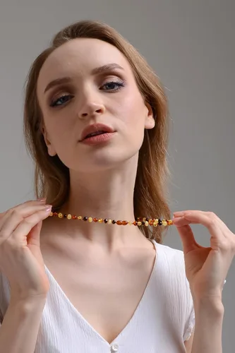 Vista 42 de Amber Necklace for Women - HandMade Baltic Jewelry for Adult - 18 inch - 100% Genuine