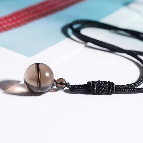 Vista 35 de iSTONE Collar unisex con dije de cuentas redondas auténticas, cadena de cuerda negra de 24 pulgadas para hombres y mujeres