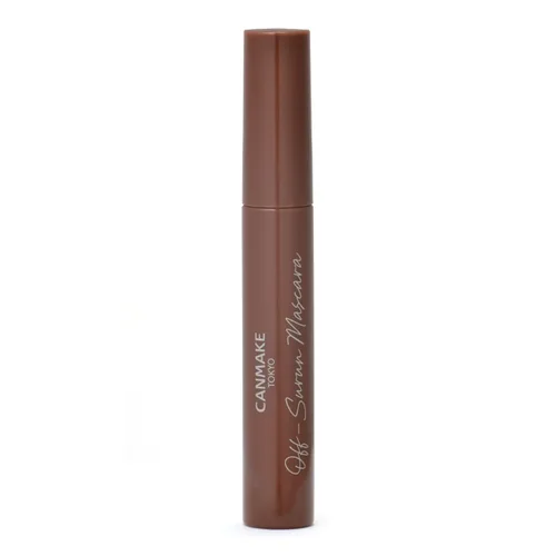 Vista 2 de CANMAKE Máscara de pestañas Off-Surun 02 Milk Brown, agua caliente, impermeable, a prueba de manchas