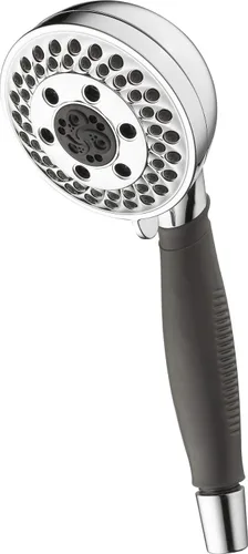 Vista 3 de Delta Faucet H2Okinetic - Ducha de mano de 5 ajustes, cabezal de ducha de mano dorado, ducha de mano, cabezal de ducha desmontable, bronce champán