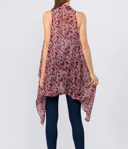 Vista 23 de Scarfand's - Chaleco de cárdigan largo para mujer, ligero, sin mangas, con parte delantera abierta
