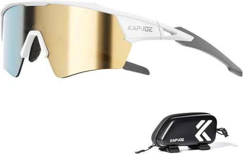 Vista 12 de KAPVOE Gafas de ciclismo fotocromáticas para hombres y mujeres, gafas de sol deportivas con protección UV, gafas de bicicleta de montaña, MTB