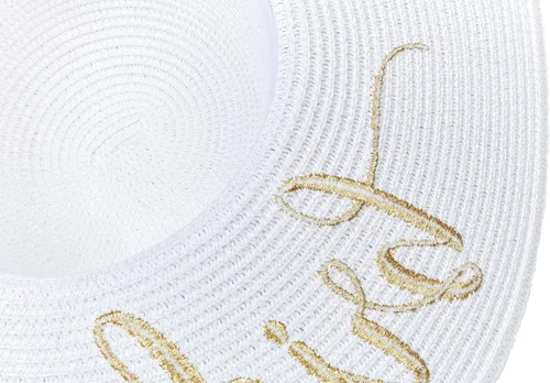 Vista 5 de Sombrero de paja bordado para mujer, regalo de despedida de soltera, luna de miel