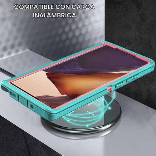 Vista 6 de YKHJKLEC Funda para Samsung Galaxy Note 20 Ultra, con 2 piezas [protector de pantalla de TPU flexible autorreparable y protector de lente de cámara]