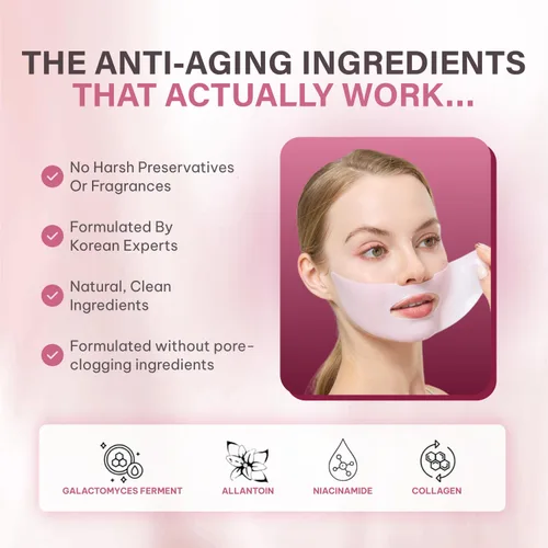 Vista 8 de Quasi - Máscara facial de bio-colágeno para la noche – Mascarilla coreana hidratante – Niacinamida y colágeno de baja molecularidad – Cuidado