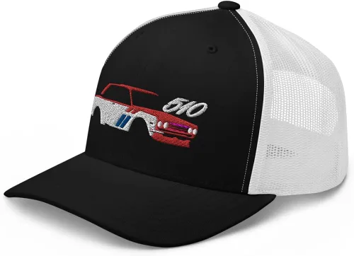 Vista 4 de Datsun 510 - Gorra de camionero con diseño personalizado JDM, Transparente