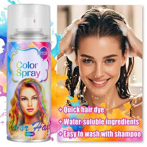 Vista 3 de Acomler Spray de color negro temporal para el cabello para niños, mujeres y hombres, tinte temporal lavable para el cabello, cera
