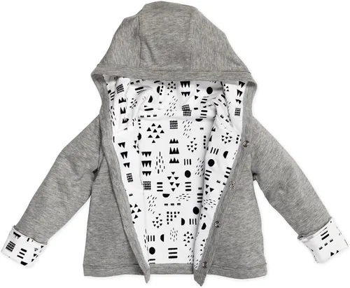 Vista 2 de HonestBaby Snap-Front Hooded Jackets, Side-Snap Top, Hoodies in Cozy 100% Organic Cotton Infant Baby Boys, Girls, Unisex