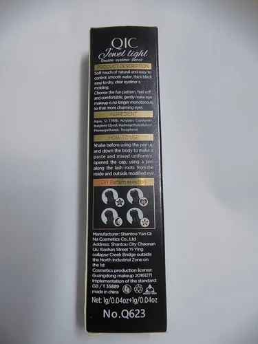 Vista 8 de Sello de delineador líquido negro Go Ho, sello de maquillaje en forma de corazón, regalos en forma de corazón, lápiz delineador impermeable de doble