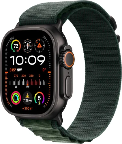 Vista 11 de Apple Watch Ultra 2 [GPS + Celular 49mm] - Caja de titanio negro con correa negra Trail Loop, S/M (Renovado)