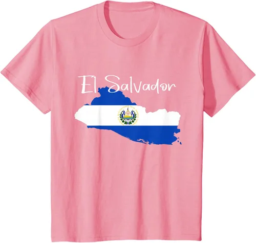 Vista 58 de Camiseta con la bandera de El Salvador, mapa de El Salvador, camiseta de Salvador para mujer