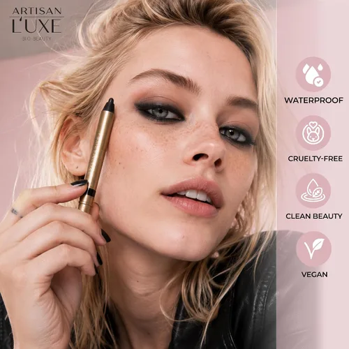 Vista 8 de Artisan L'uxe Beauty Lápiz delineador de ojos jumbo de terciopelo Smokey Eyes en 3 minutos a prueba de agua, manchas y de larga duración con aceites