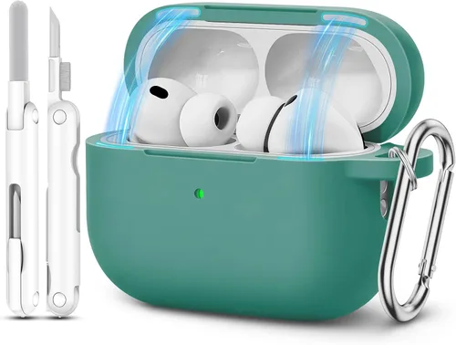 Vista 23 de Funda para AirPods Pro 3 (2025), funda protectora de silicona suave compatible con Estuche Apple AirPods Pro de 3ª generación con kit de limpieza