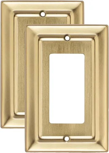 Vista 6 de Monarch Abode Placa de Pared Basculante de 1 Gang, Placa de Pared de Metal Decorativa Arquitectónica para Interruptor Individual, Placa Decorativa