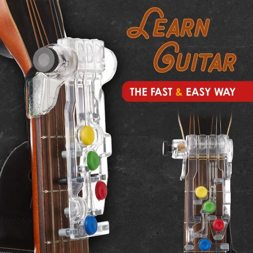 Vista 3 de ChordBuddy “hecho en EE.UU.” - Aprendizaje de guitarra con libro de canciones, plan de lecciones, aplicación y ChordBuddy para diestros