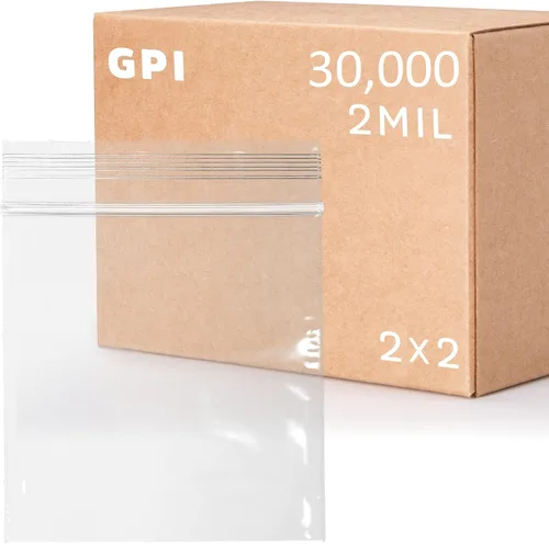 Vista 29 de GPI - Paquete de 100 bolsas de plástico transparente con cremallera de 1 x 1 pulgada de grosor, bolsas de plástico transparente con cierre