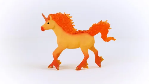 Vista 4 de Schleich Bayala - Elementa - Juguete de semental de unicornio de fuego - Bonitos juguetes de caballo de fantasía para niñas y niños - Figuras