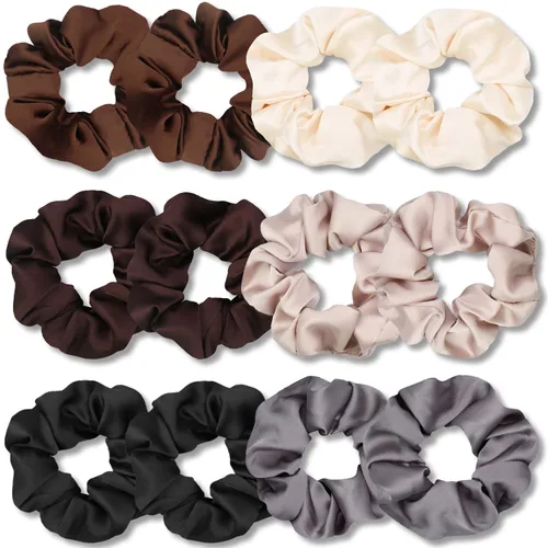Vista 9 de IVARYSS Coleteros para el Cabello para Dormir, Satén Premium Más Suave que la Seda para Mujeres con Cabello Rizado, Lindas Bandas Elásticas