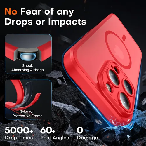 Vista 128 de TOCOL Funda para iPhone 11, compatible con Magsafe, protección completa de cámara, imanes integrados, protección contra caídas, funda translúcida