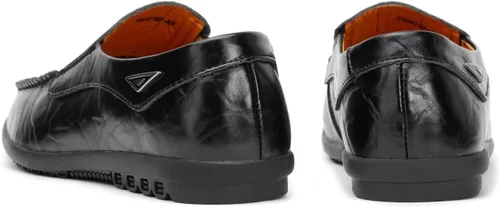 Vista 4 de Mocasines de cuero casuales de alta calidad para hombre, zapatos de conducción, mocasines para hombre, ligeros y transpirables
