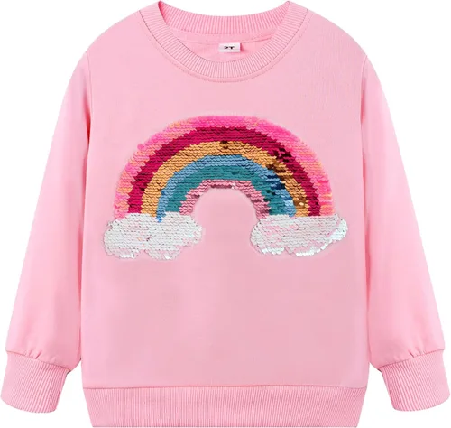 Vista 92 de Sudaderas para niñas pequeñas, cuello redondo, sin botones, de manga larga, para invierno, casual, ropa 2T-7T, Dinosaurio