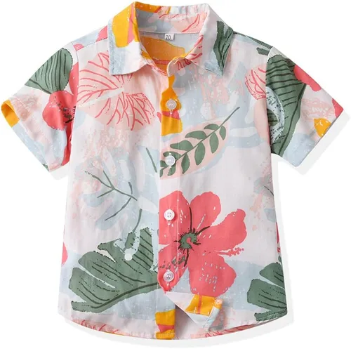 Vista 2 de Daddy and Me - Trajes a juego hawaianos para padre e hijo, camisas a juego para sesión de fotos familiar, verano para hombres y niños, camisetas