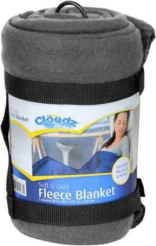 Vista 6 de Manta de forro polar de la marca Cloudz, 50" x 60", Negro