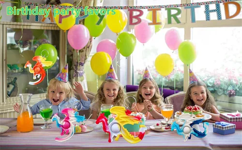 Vista 6 de Paquete de 24 mini juguetes sensoriales de dragón a granel, regalo para niños y niñas, regalos de fiesta y premio para estudiantes en el aula