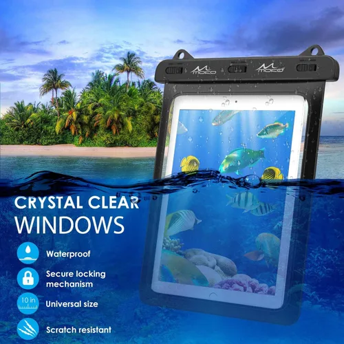 Vista 5 de MoKo Funda impermeable para tablet, bolsa seca compatible con iPad 10th, iPad Pro 11 2022, iPad 9/9.7/10.2, iPad mini 6/5/4/3, iPad Air 5/4, Air 3