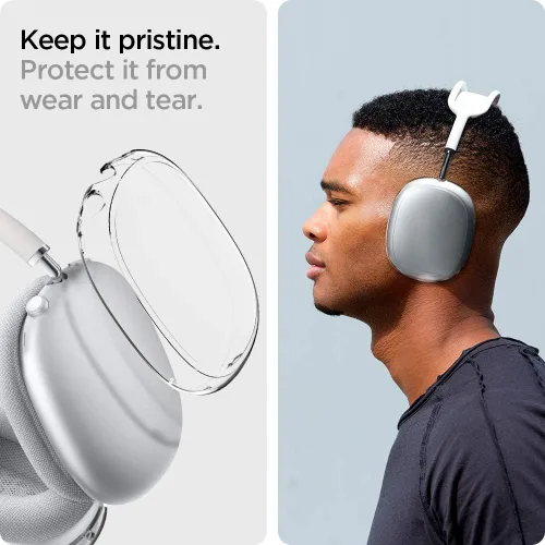 Vista 6 de Spigen Diseñada para AirPods Max y AirPods Max 2 (2020/2026) Ultra Hybrid Pro Clear Protector Protector Protector para los Oídos, transparente