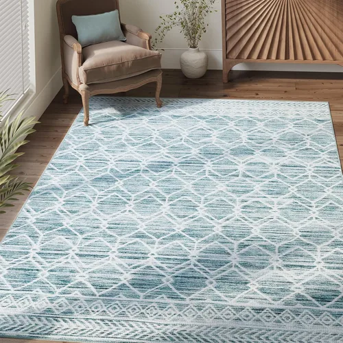 Vista 59 de jinchan - Tapete de pasillo marroquí de 2 x 6 pies con líneas, bohemio, lavable, para cocina, suave, geométrico, de lana sintética, antideslizante