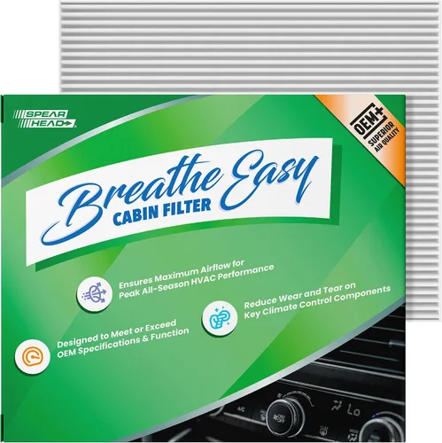 Vista 37 de Spearhead OEM+ Filtro de aire de cabina Particulate Breathe Easy Compatible con 2015-17 Chrysler 200, 2014-18 Cherokee como OEM Proporciona