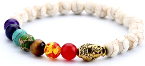 Vista 14 de Men Women 8mm Lava Rock 7 Chakra Beads Chakra Bracelet Chakra A-Lava