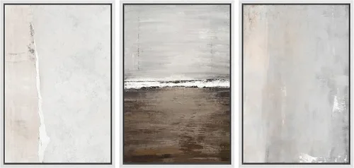 Vista 43 de SIGNWIN Lienzo enmarcado para pared, juego de arte abstracto de serenidad costera, ilustraciones abstractas junto al mar, arte moderno, decorativo