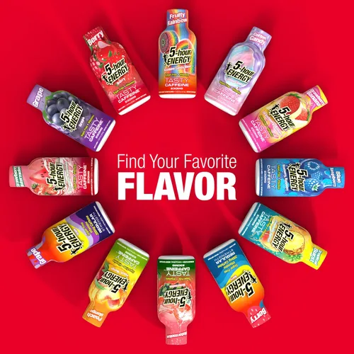 Vista 7 de 5-hour ENERGY Sabor a bayas, 30 unidades, inyección energética de 1.93 onzas líquidas, fuerza regular, aminoácidos, vitaminas B, sin azúcar y cero
