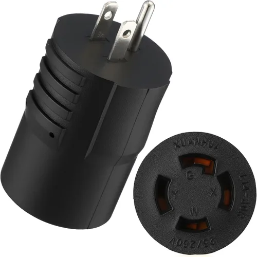 Vista 17 de Kanayu NEMA TT-30P a L14-30R Adaptador de interruptor de transferencia de Amarillo