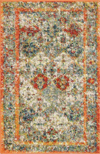 Vista 17 de Unique Loom - Alfombra estilo tradicional de Rosso Collection, Polipropileno, Beige/anaranjado