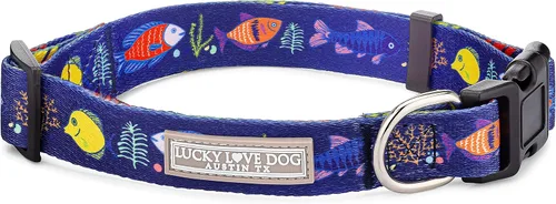 Vista 15 de Lucky Love Dog - Collar de perro ajustable con hebilla de fácil clic para los pequeños, duradero y cómodo para perros machos y hembras, collar