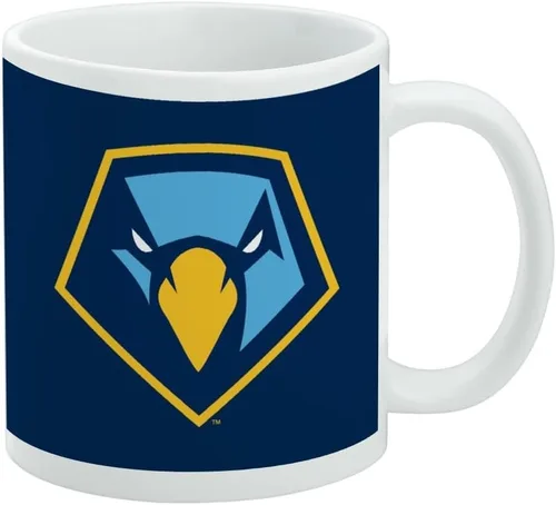 Vista 494 de Taza de cerámica con el logotipo principal de la Universidad Rider, taza de regalo novedosa para café, té y bebidas calientes, 11oz, blanca