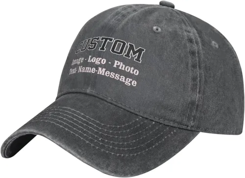 Vista 16 de Gorras de béisbol unisex personalizadas para hombres y mujeres, sombrero personalizado con tu propia imagen, logotipo, texto, nombre, gorras
