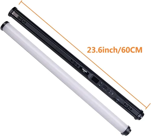 Vista 2 de Aputure Amaran T2C RGBWW - Tubo de luz LED, 20 W, 2500 K-7500 K, varilla de luz RGB ajustable, aplicación de soporte y control DMX 46 preajustes