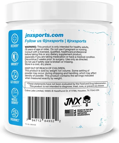 Vista 2 de Glutamina micronizada - 0.18 oz de L-glutamina pura en polvo para recuperación muscular, salud intestinal y apoyo inmunológico 100 porciones